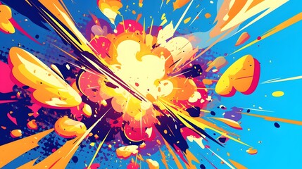 Wall Mural - abstract colorful explosion background