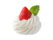 © Medard - Strawberry on whipped cream isolated on transparent or white background