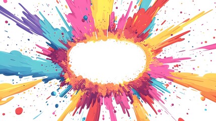 Wall Mural - colorful abstract paint splash background with copy space