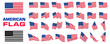 © 123levit - American flag icon set. Flat style. Vector