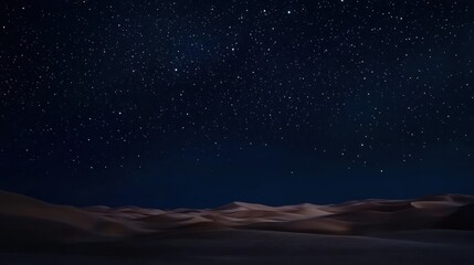 Starry Night Over Desert Dunes