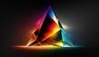© Serhii - Colorful prism spectrum design with abstract light reflections. vibrant backdrop pattern, perfect for modern art backgrounds, new beautiful stock image illustration AI