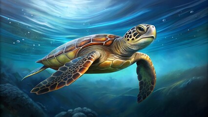 swimming turtle
