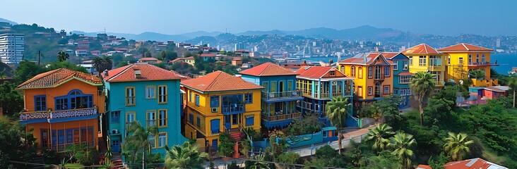 Colorful Houses in Valparaiso, Chile