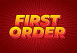© Adipra - First order. Text effect in 3D style with modern colors