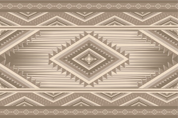 Wall Mural - Geometric vintage Ethnic patterns seamless background embroidery