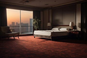 Canvas Print - Hotel room floor hotel architecture.