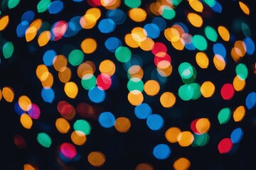 Colorful Christmas lights holiday background