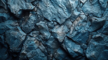Poster - Blue Rock Wall Texture.