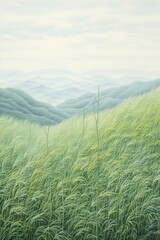 Poster - Landscape grass field outdoors nature plant.