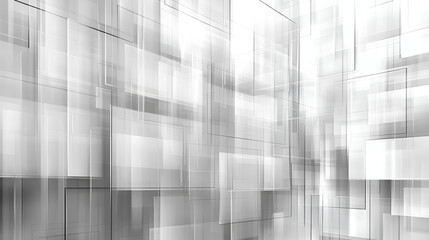 Wall Mural - abstract vector design featuring overlapping translucent rectangles in shades of gray, creating a mo