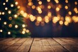© LIFE LINE - Empty, defocused Christmas room background with copy space