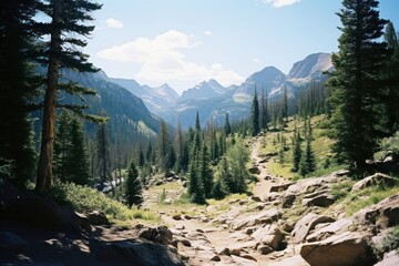 Canvas Print - Rocky mountain national wilderness landscape outdoors.