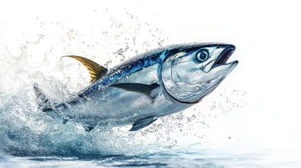 Tuna Fish Leaping Out of the Water