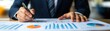 © Tapanut - A business professional analyzing graphs and charts, demonstrating strategic planning and data interpretation skills.