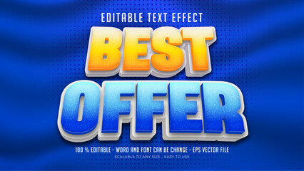 Poster - best offer editable text effect