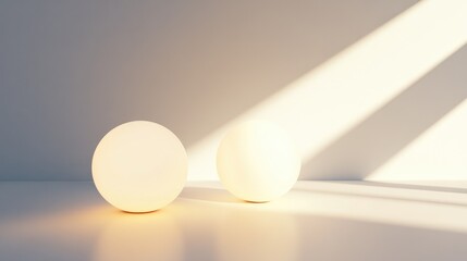 3D Rendering of Round Lamp Backgrounds