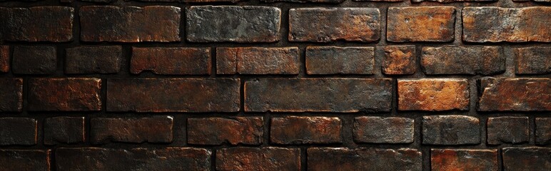 Sticker - 3D rendering of a vintage hand crafted brick wall