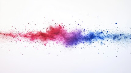 Poster - Abstract colorful powder splattered background in a 3D cartoon rendering on a white backdrop