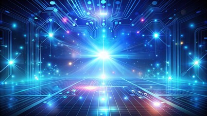A futuristic technology background with digital elements and glowing lights, technology, concept, background, innovation