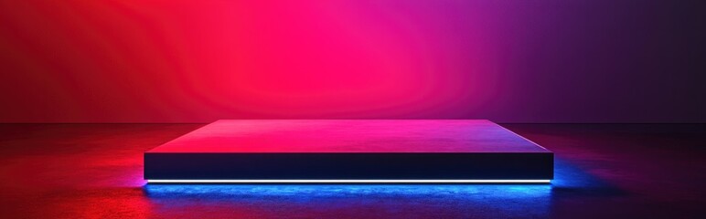 Aufkleber - Geometric abstract background in pink featuring a square platform and frame Minimalist backdrop design suitable for product display 3D rendering