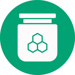 Sticker - Honey Jar glyph circle icon