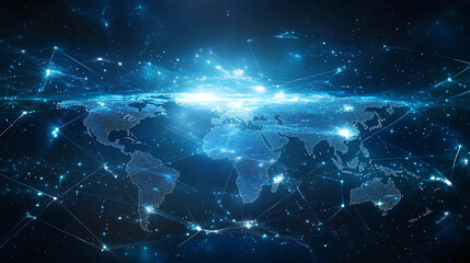 World map with technology background. Best Internet Concept of global business.