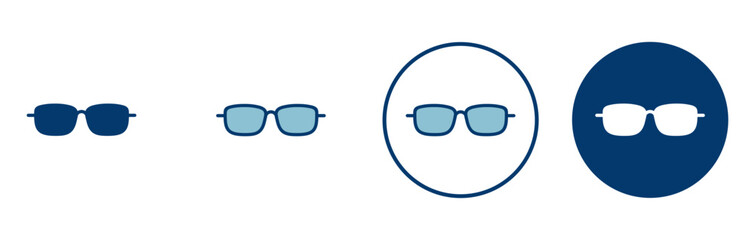 Sticker - Glasses icon vector isolated on white background. Stylish Eyeglasses. Glasses vector. Optical concept