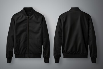 Poster - Blank black jacket mockup clothing apparel sweatshirt.