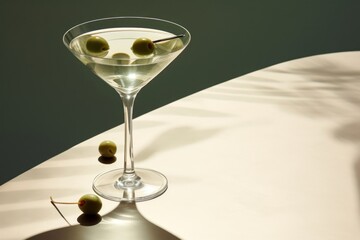 Canvas Print - Cocktail martini drink glass.