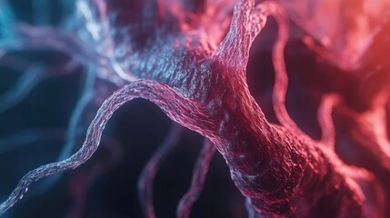Abstract representation of a biological structure, showcasing intricate details and vibrant colors that evoke a sense of life.