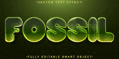 Sticker - Fossil Vector Fully Editable Smart Object Text Effect