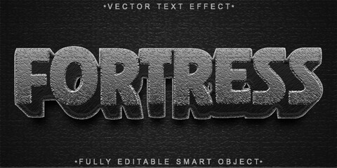 Wall Mural - Fortress  Vector Fully Editable Smart Object Text Effect