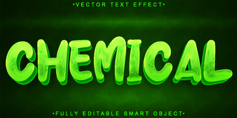 Canvas Print - Green Chemical Vector Fully Editable Smart Object Text Effect