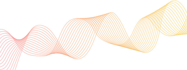 Poster - Abstract colorful modern stream wave line. Business curve lines in transparent background. Curved wavy lines tech futuristic motion. Luxury hand drawn and golden texture with gold gradient wave