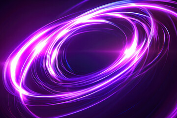 Wall Mural - glowing purple swirl of bright lines. abstract light effect for game design and illustration.