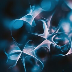 Wall Mural - Blue abstract bokeh background