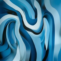 Canvas Print - Abstract blue background, beautiful lines and blur