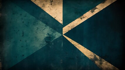 Poster - Dark blue background with abstract highlight corner and vintage grunge background texture