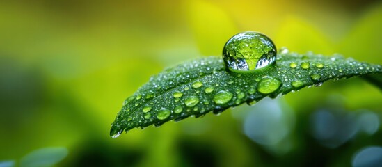 Sticker - Dewdrop on a Leaf