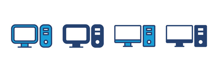 Poster - Computer icon vector. computer monitor icon vector.