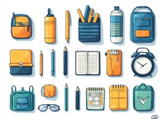 Poster - Back to School Supplies Illustration