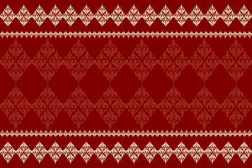 Wall Mural - pattern,seamless,damask pattern,thai pattern, traditional ethnic, floral, fabric pattern for textiles,wallpaper, clothing, sarong, batik, wrapping, embroidery, print, background, cover,rugs,illustrati