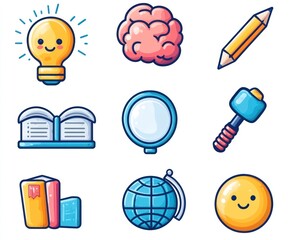 Poster - Cute Education Icons