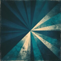 Poster - Dark blue background with abstract highlight corner and vintage grunge background texture