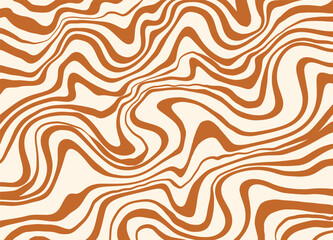 Wall Mural - Wavy caramel or honey pattern. Vector swirl peanut abstract background. Liquid sauce illustration