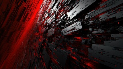 Image generated by a computer with a red and black background
