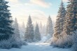 © Anjali - Winter background with snowy spruce