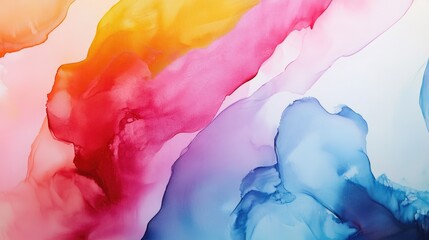 Poster - Abstract Watercolor Painting with Vibrant Colors and Swirling Shapes