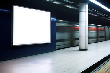 Wall Mural - Station Poster train station subway.